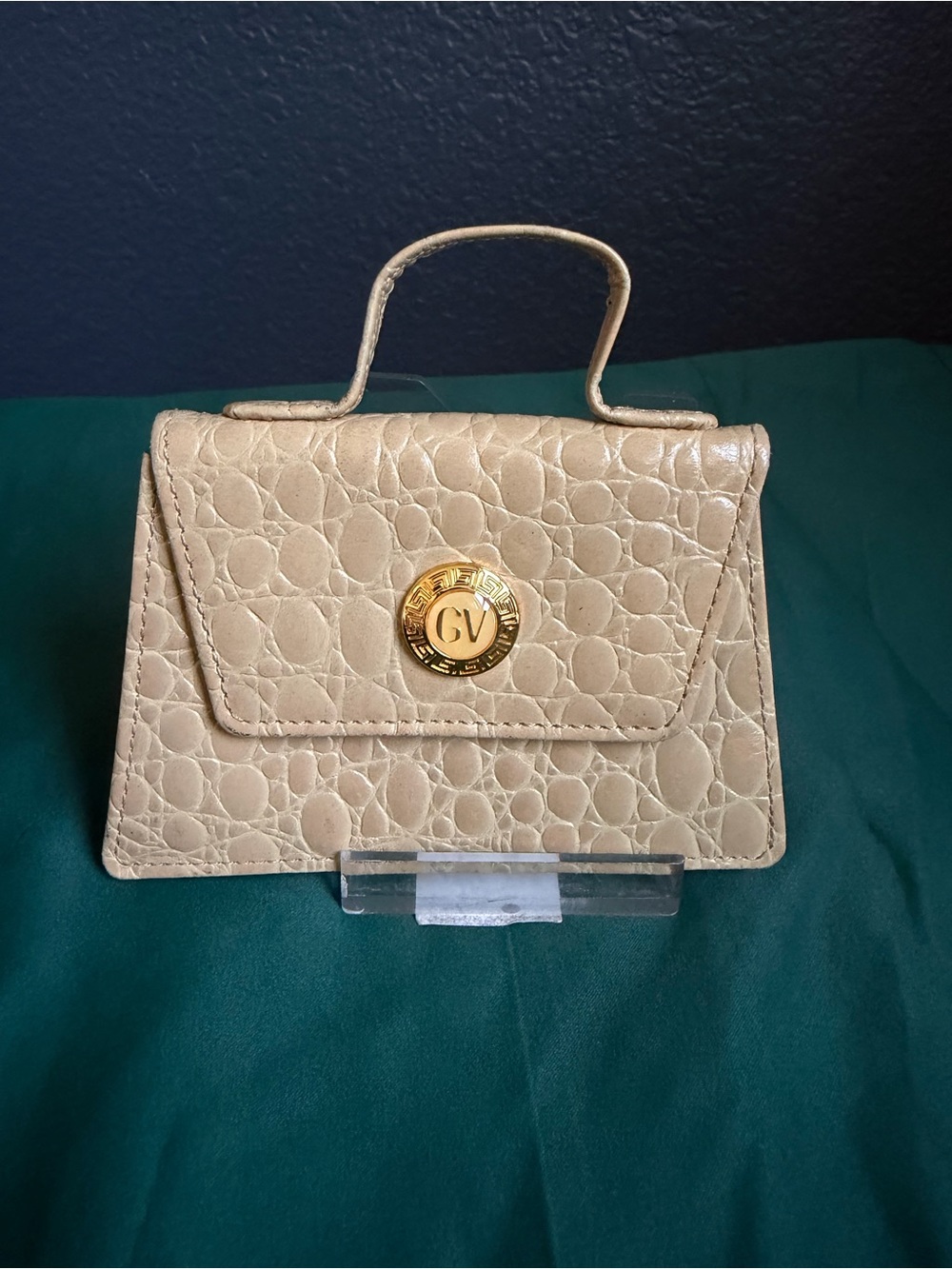 Versace GV Micro mini  Top-Handle Bag in Beige